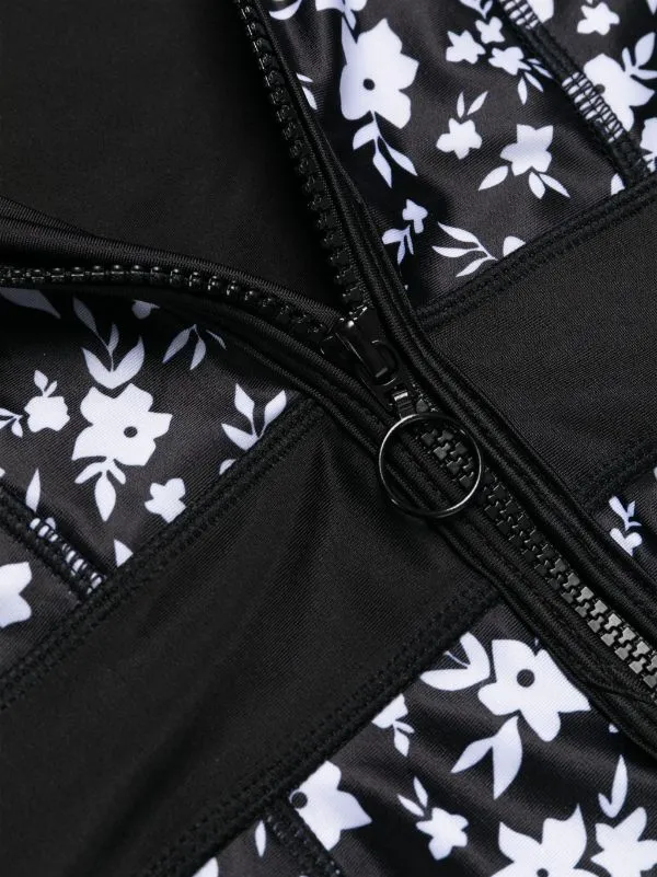 Tank Suit | Black & White Floral