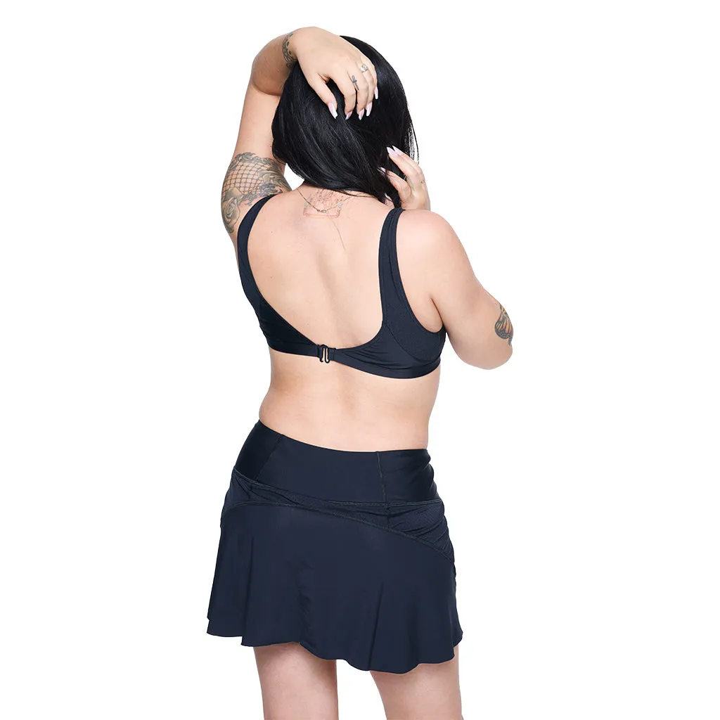 Tourmaline Tennis Skirt - Black